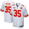 jaylen watson 35 kansas city chiefs super bowl lviii patch game men jersey white