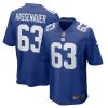 jc hassenauer 63 new york giants men team game jersey royal