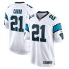 jeremy chinn 21 carolina panthers mens game jersey white