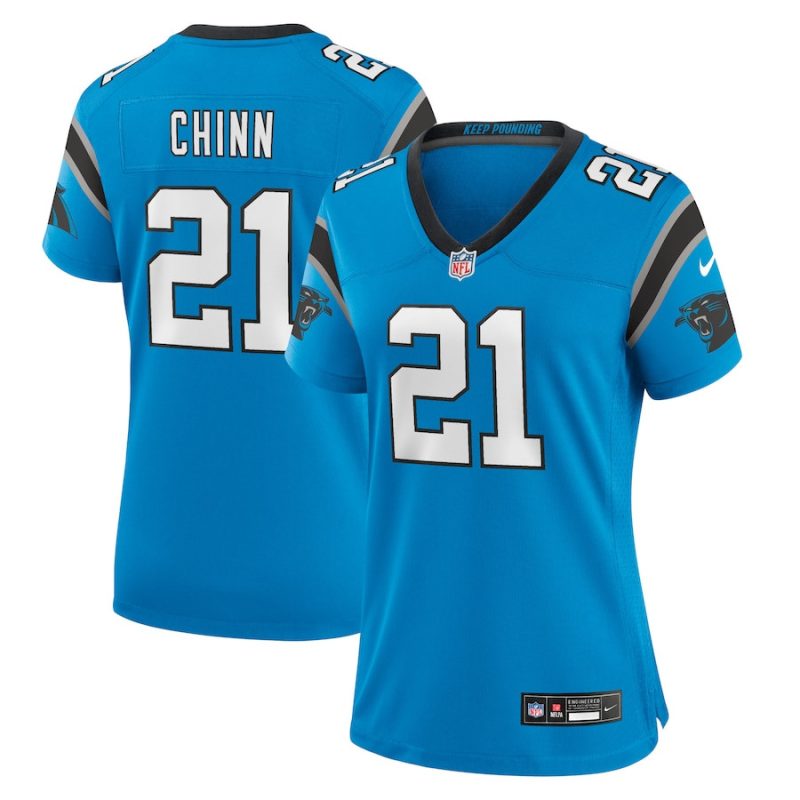 jeremy chinn 21 carolina panthers womens game jersey blue