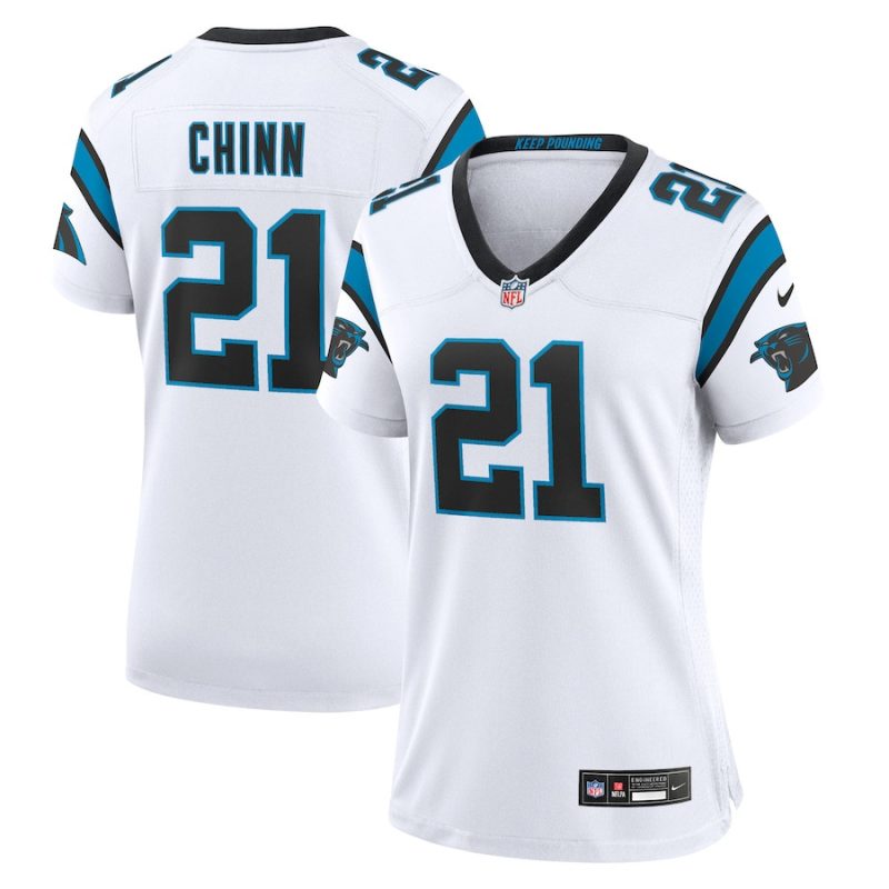 jeremy chinn 21 carolina panthers womens game jersey white