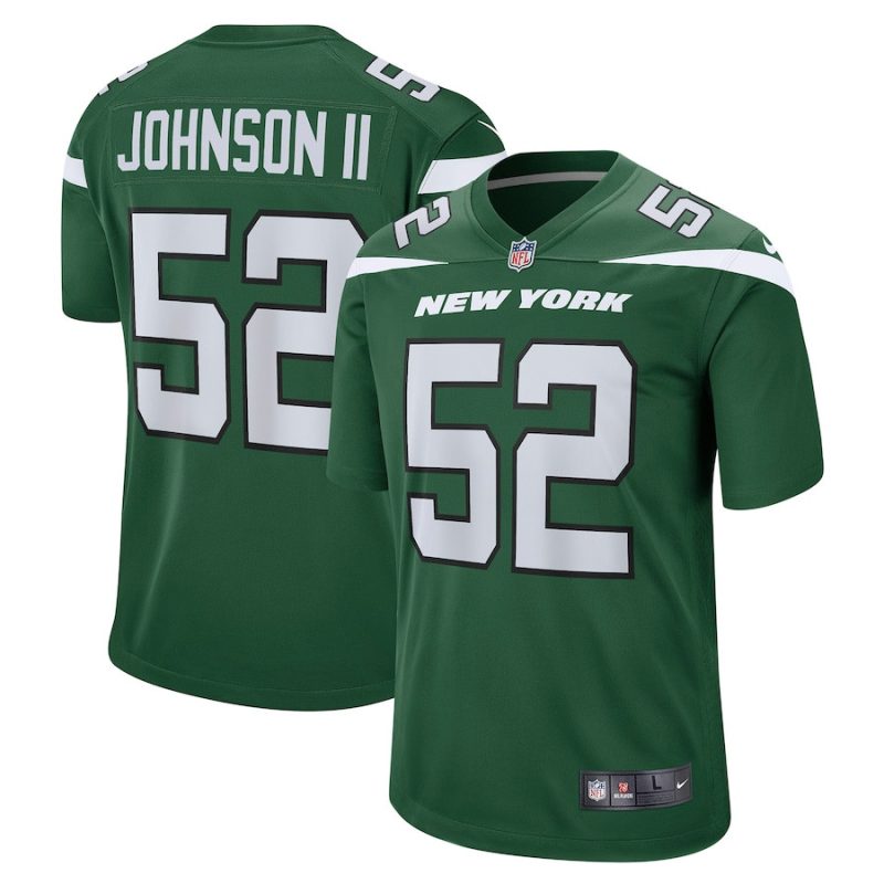 jermaine johnson ii 52 new york jets men game jersey green