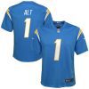 joe alt los angeles chargers 2024 nfl draft first round pick player game youth jersey powder blue