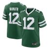 joe namath 12 new york jets game jersey men legacy green