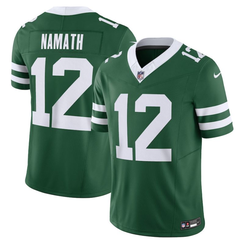 joe namath 12 new york jets vapor f u s e limited jersey legacy green