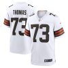 joe thomas 73 cleveland browns men retired game jersey white