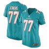 john jenkins 77 miami dolphins women game jersey aqua