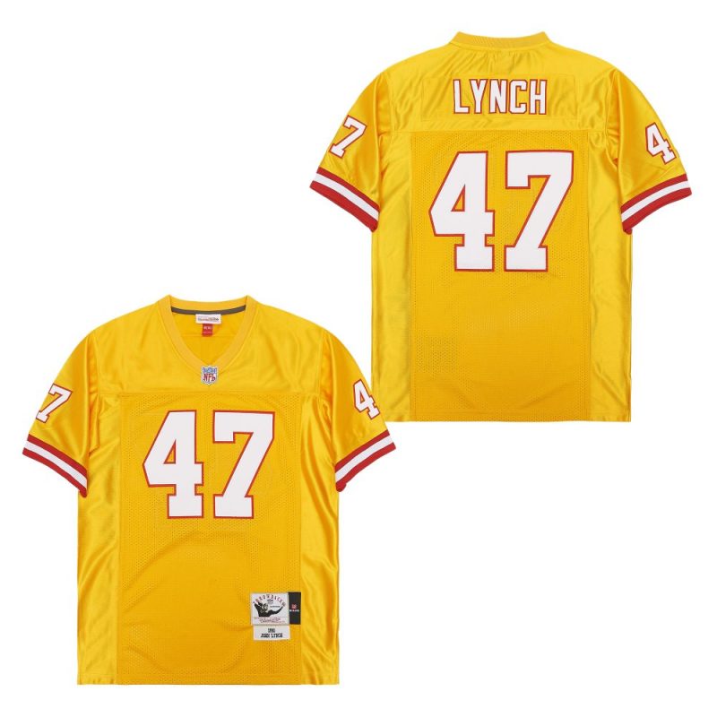 john lynch 47 tampa bay buccaneers throwback men jersey yellow