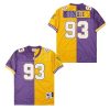 john randle 93 minnesota vikings two toned throwback men jersey purple yellow