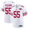 jon feliciano 55 san francisco 49ers nfc champions patch game men jersey white