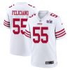 jon feliciano 55 san francisco 49ers super bowl lviii patch game men jersey white