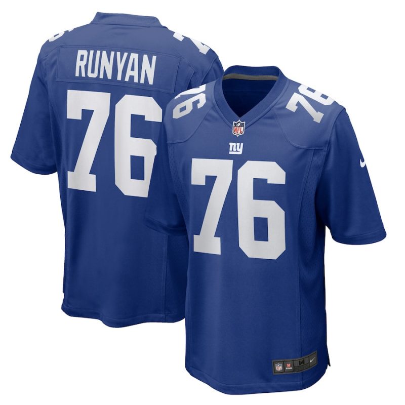 jon runyan 76 new york giants team game men jersey royal