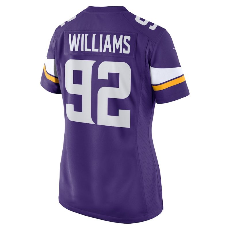 jonah williams 92 minnesota vikings team game women jersey purple