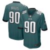 jordan davis 90 philadelphia eagles men game jersey green