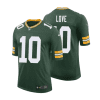 jordan love 10 green bay packers men home limited jersey green