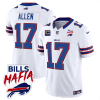 josh allen 17 buffalo bills bills mafia patch game men jersey white