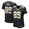 josh hill 89 new orleans saints womens game jersey black