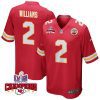 joshua williams 2 kansas city chiefs super bowl lviii champions 4 stars patch game men jersey red