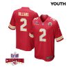 joshua williams 2 kansas city chiefs super bowl lviii champions 4 stars patch game youth jersey red