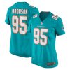 josiah bronson 95 miami dolphins women home game jersey aqua