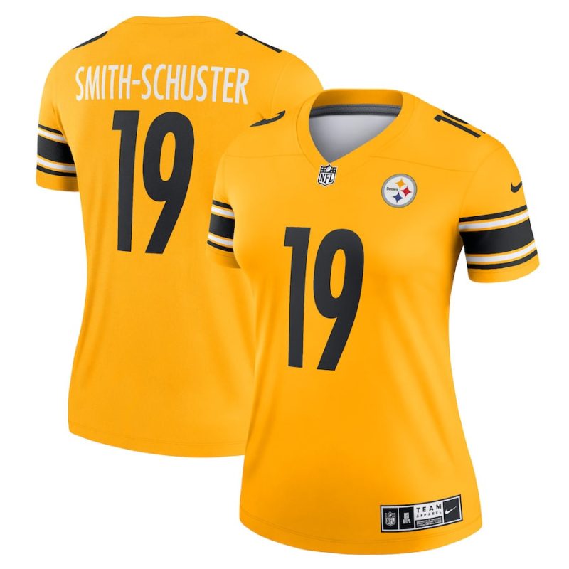 juju smith schuster 19 pittsburgh steelers womens inverted legend jersey gold