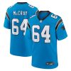 justin mccray 64 carolina panthers mens alternate game jersey blue