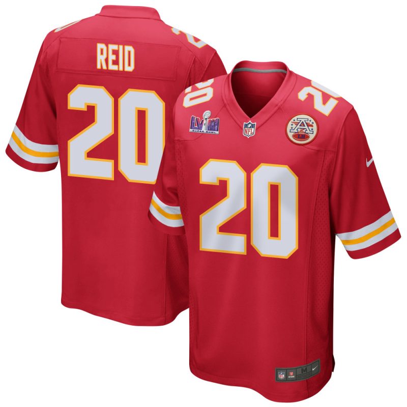 justin reid 20 kansas city chiefs super bowl lviii patch game men jersey red