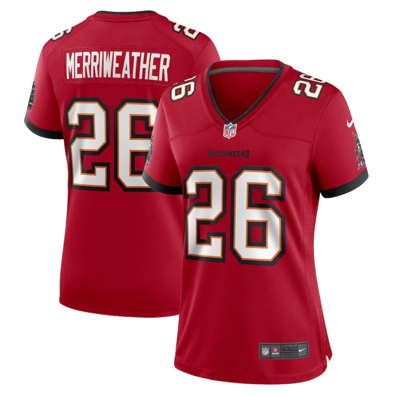 kaevon merriweather 26 tampa bay buccaneers women game jersey red