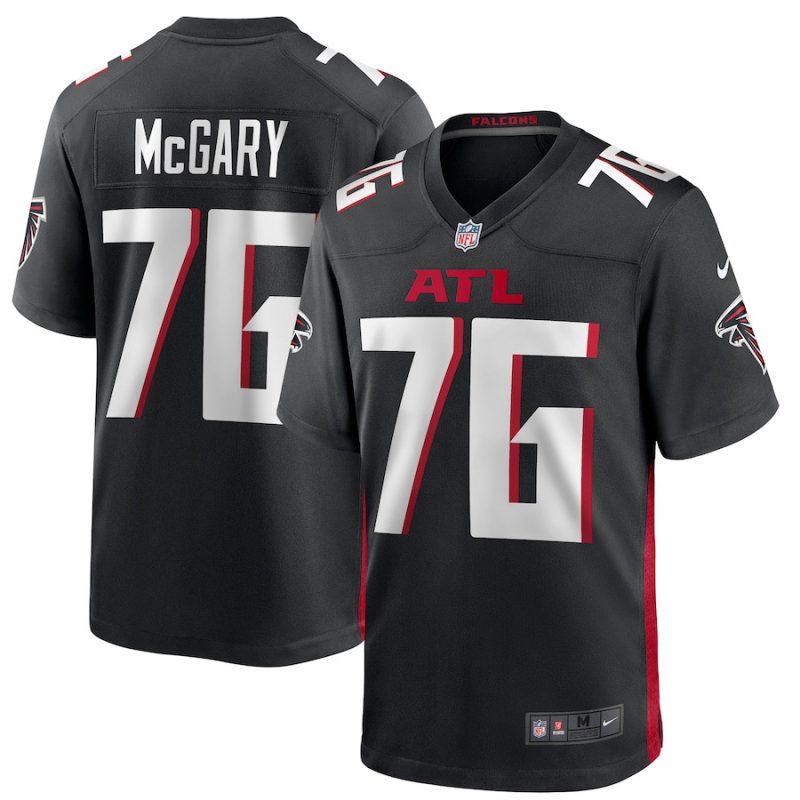 kaleb mcgary 76 atlanta falcons mens game jersey black