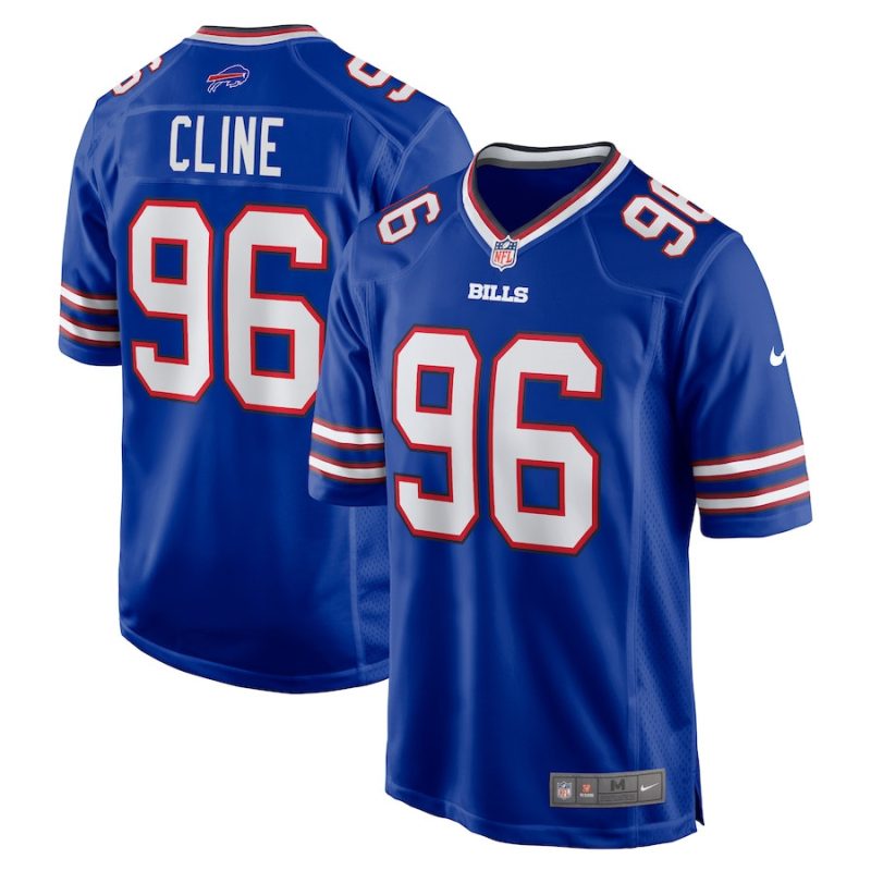 kameron cline 96 buffalo bills men team game jersey royal