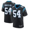 kamu grugier hill 54 carolina panthers men game jersey black