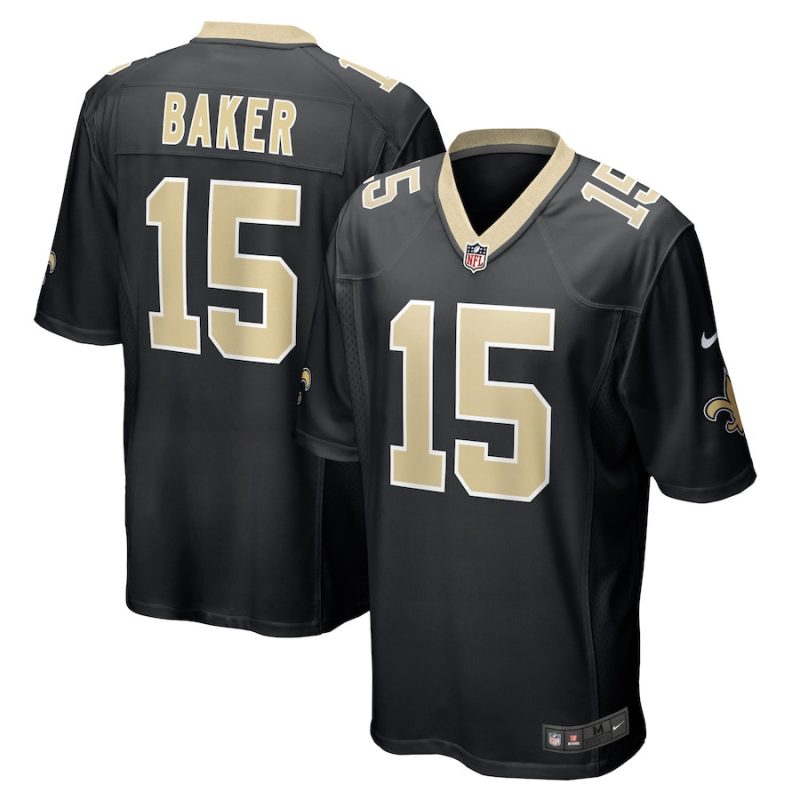 kawaan baker 15 new orleans saints men game jersey black