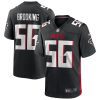 keith brooking 56 atlanta falcons men game retired jersey black