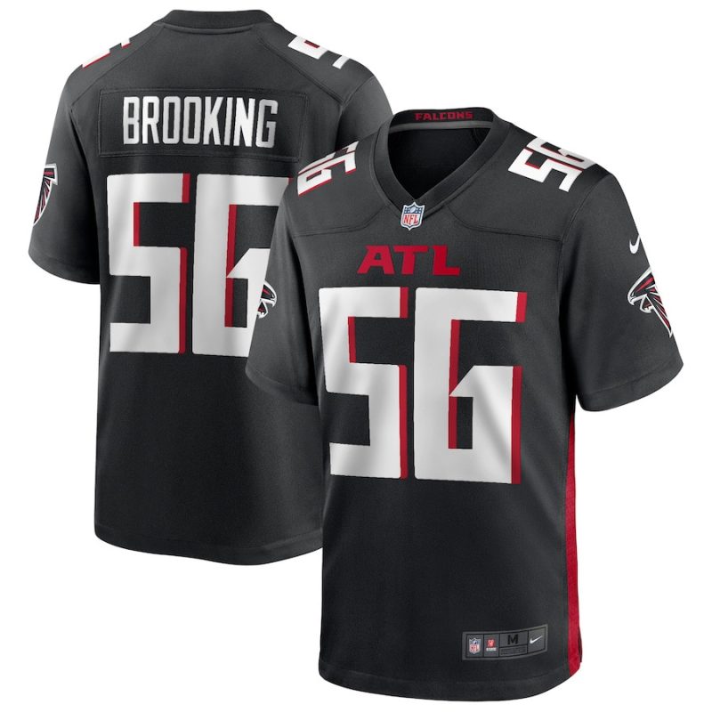 keith brooking 56 atlanta falcons men game retired jersey black