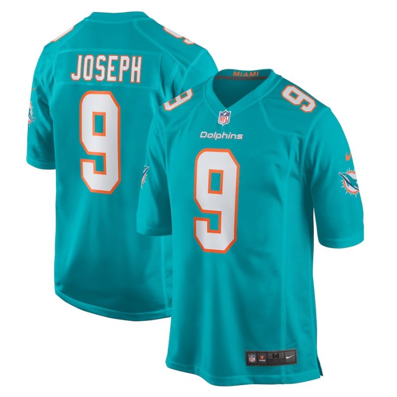 kelvin joseph 9 miami dolphins men team game jersey aqua