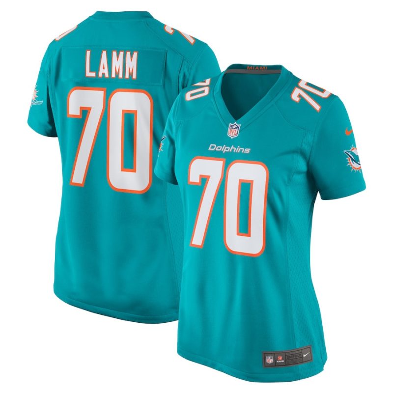 kendall lamm 70 miami dolphins women home game jersey aqua