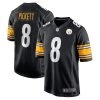 kenny pickett 8 pittsburgh steelers mens game jersey black