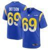 kevin dotson 69 los angeles rams men game jersey royal