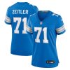 kevin zeitler 71 detroit lions womens game jersey blue