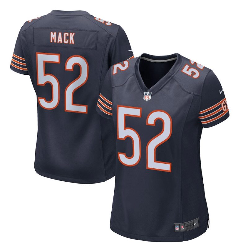 khalil mack 52 new york giants women game jersey navy