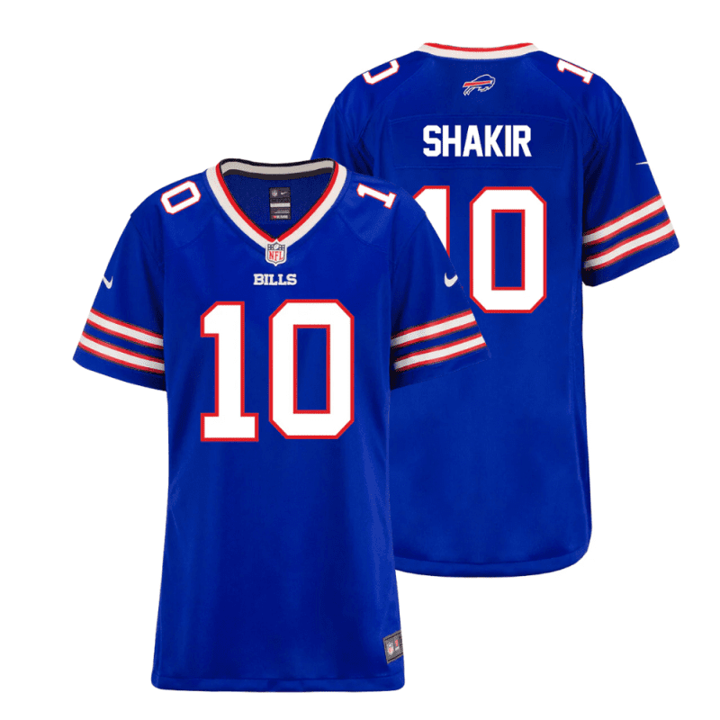 khalil shakir 10 buffalo bills women home game jersey royal