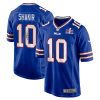 khalil shakir 10 signed buffalo bills super bowl lviii game men jersey royal