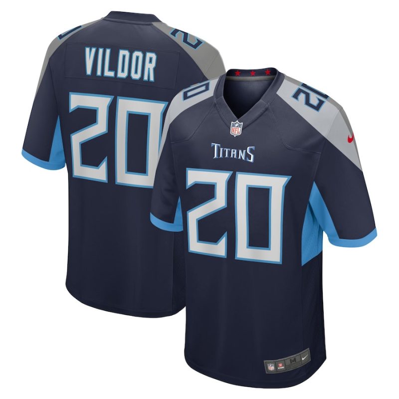 kindle vildor 20 tennessee titans men team game jersey navy