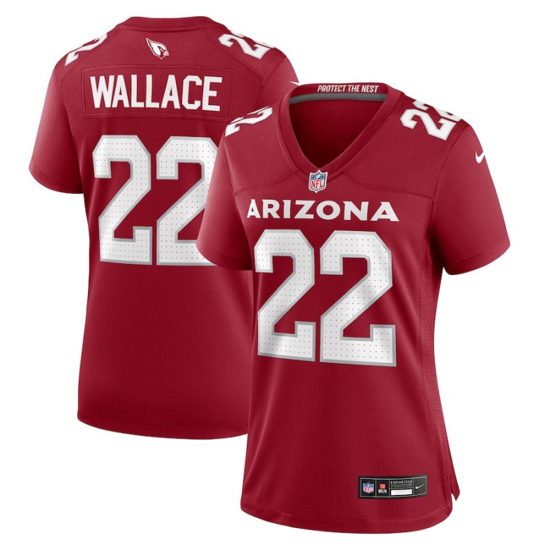 kvon wallace 22 arizona cardinals women team game jersey cardinal