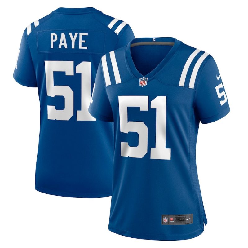 kwity paye 51 indianapolis colts women game jersey royal