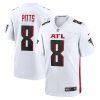 kyle pitts 8 atlanta falcons mens game jersey white