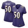 kyle van noy 50 baltimore ravens women game jersey purple