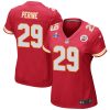 lamical perine 29 kansas city chiefs super bowl lviii patch game women jersey red