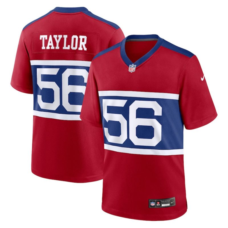 lawrence taylor 56 new york giants alternate retired player game men jersey century red