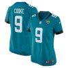 logan cooke 9 jacksonville jaguars womens game jersey teal